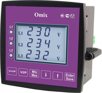 Мультиметр трехфазный щитовой Omix P99-M-3-0.5-K